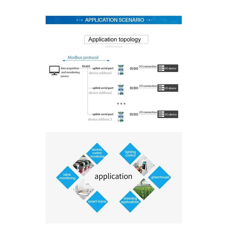 HDL MA01-AACX2220 RS485 2DI+2AI+2DO ModBus RTU I/O Network Modules with Serial Port for PLC/Touch Display 2 Switch Output