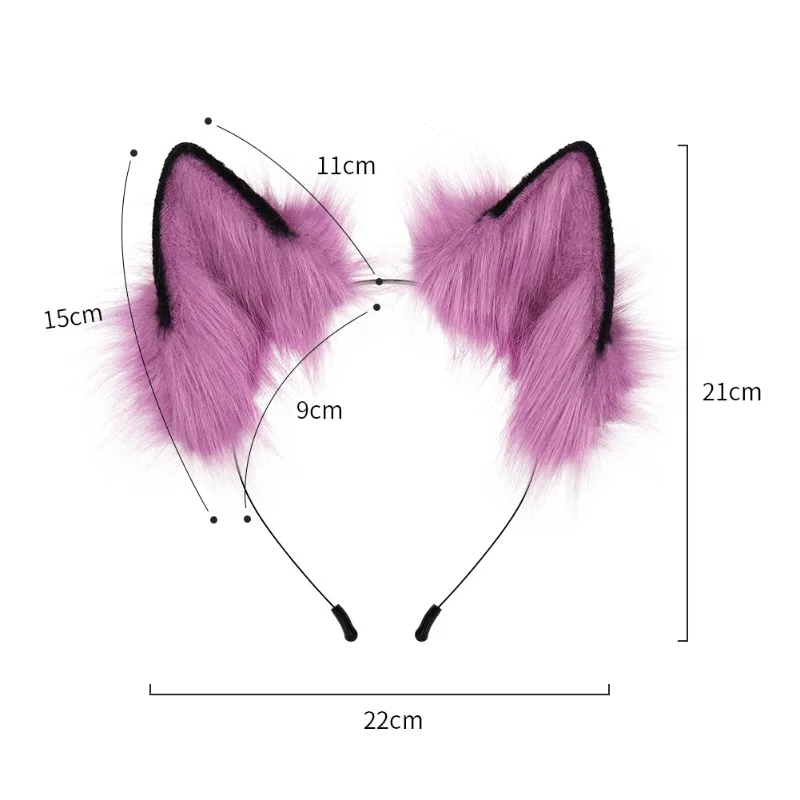 Anime Fox Ears Headband Kawaii Fox Ears Headdress Hair Accessories JK Girl Halloween Chrismas Cosplay Props Hair Hoop Hairpin