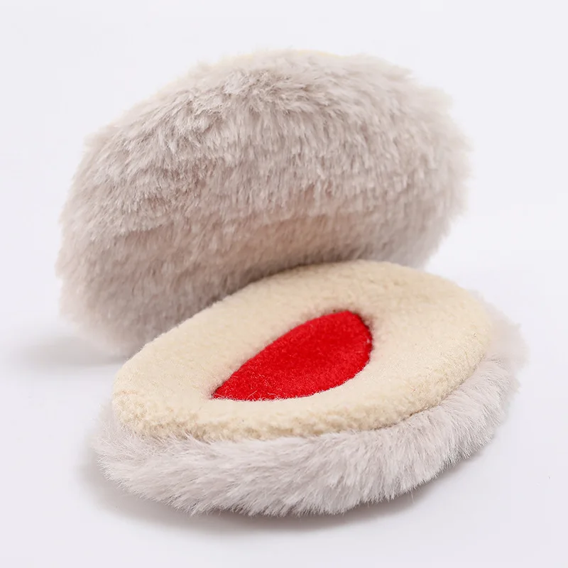 Paraorecchie invernali indipendenti Divisi auricolari singoli 1 paio di simpatici auricolari caldi in peluche Cuffie antirumore portatili in finta pelliccia di coniglio unisex