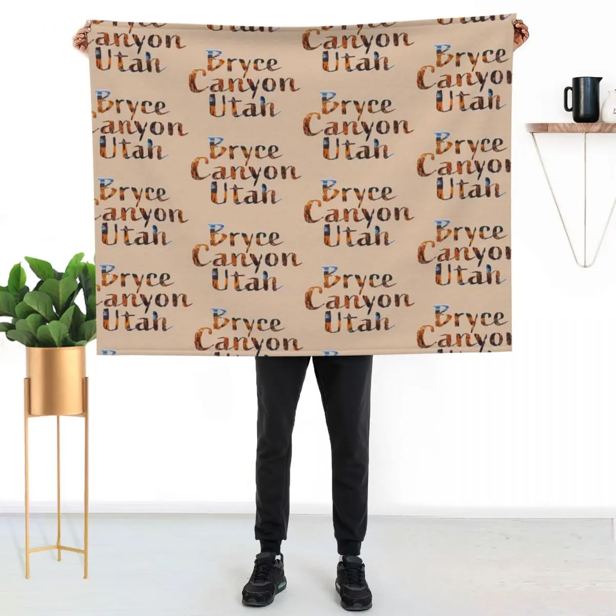 Bryce Canyon Utah, cool lettering design Throw Blanket Weighted Flannels Picnic Sofa Quilt Fashion Sofas For Baby Blankets