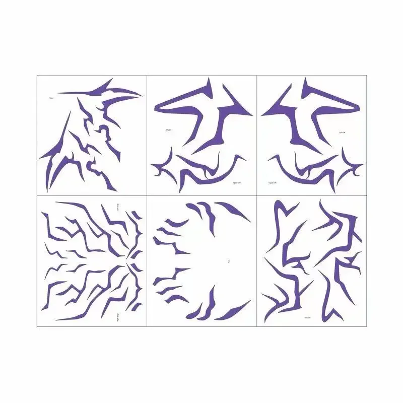 Аниме Huntrix Demo N Hunters K-Pop Devil Boys Jinu Rumi Тату Опора Татуировки наклейки в полоску на тело Косплей Костюм Хэллоуин Вечеринка