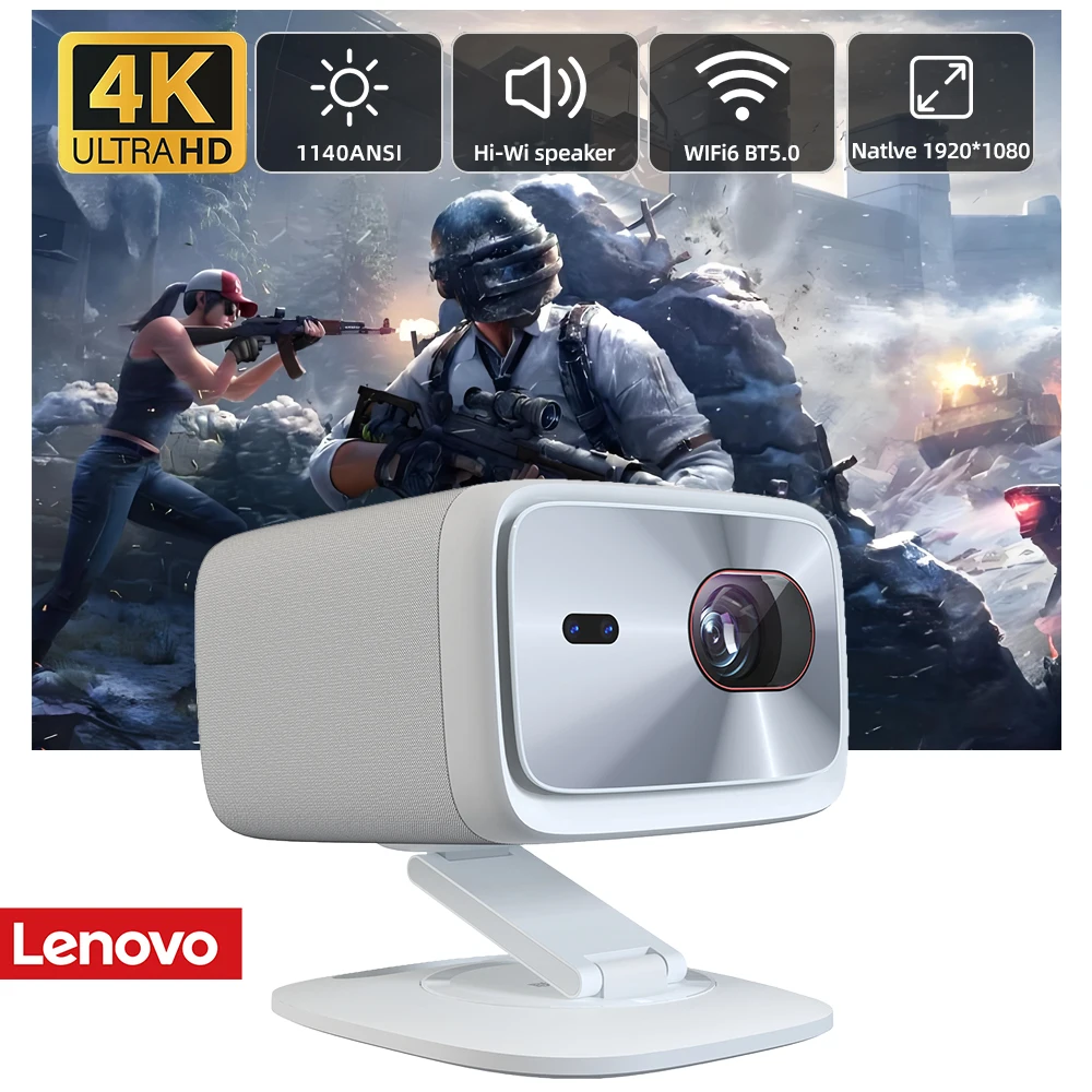 Lenovo 4K Ultra HD проектор 100P Android WIFI6 автофокус открытый Full HD видеопроектор портативный кинотеатр домашний кино PK hy300