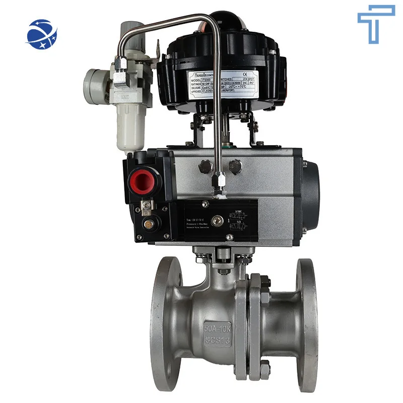 Japanese Standard Ball Valve High Temperature Steam Pneumatic Actuator Control Pneumatic Flange Ball Valve