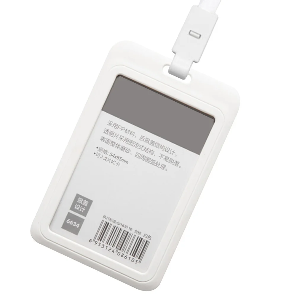 

3Pcs White Id Badge Holder Work Cover Employee Badge Cover Bus Bag Credentials Protector Credentials Holder