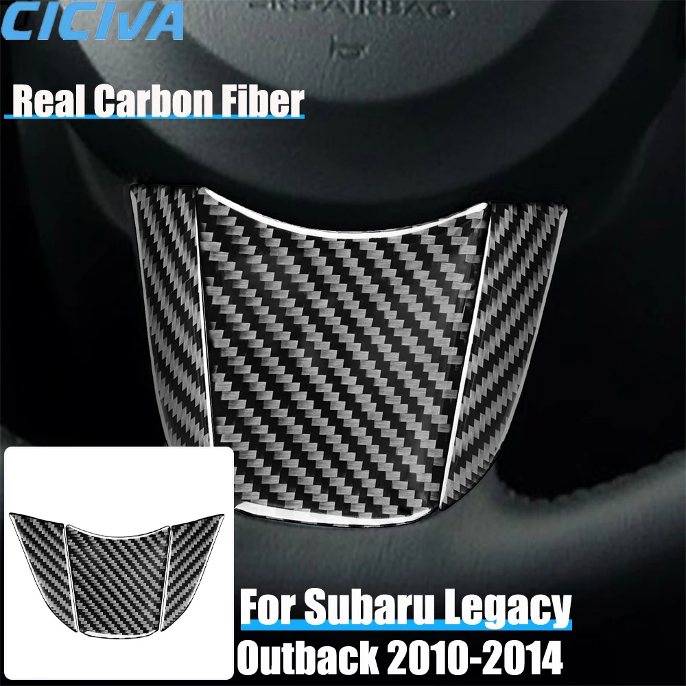 

Real Carbon Fiber Car Accessories Steering Wheel Chin Cover Soft Sticker For Subaru Legacy/Outback 2010 2011 2012 2013 2014
