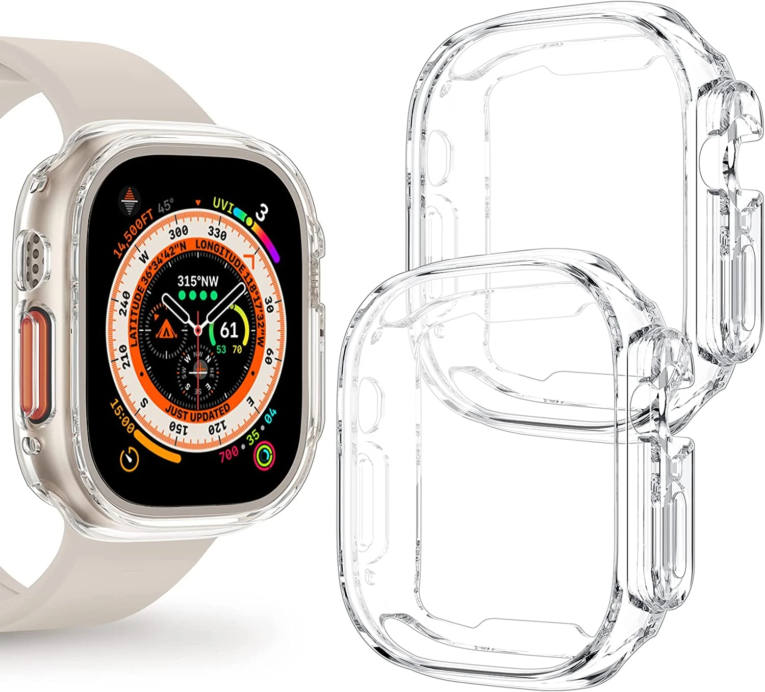 Watch Case for Apple Watch Ultra 2 3 4 49MM Series 11 10 9 8 45MM 46MM 44MM 40MM Transparent Cover Apple Watch Screen Protector