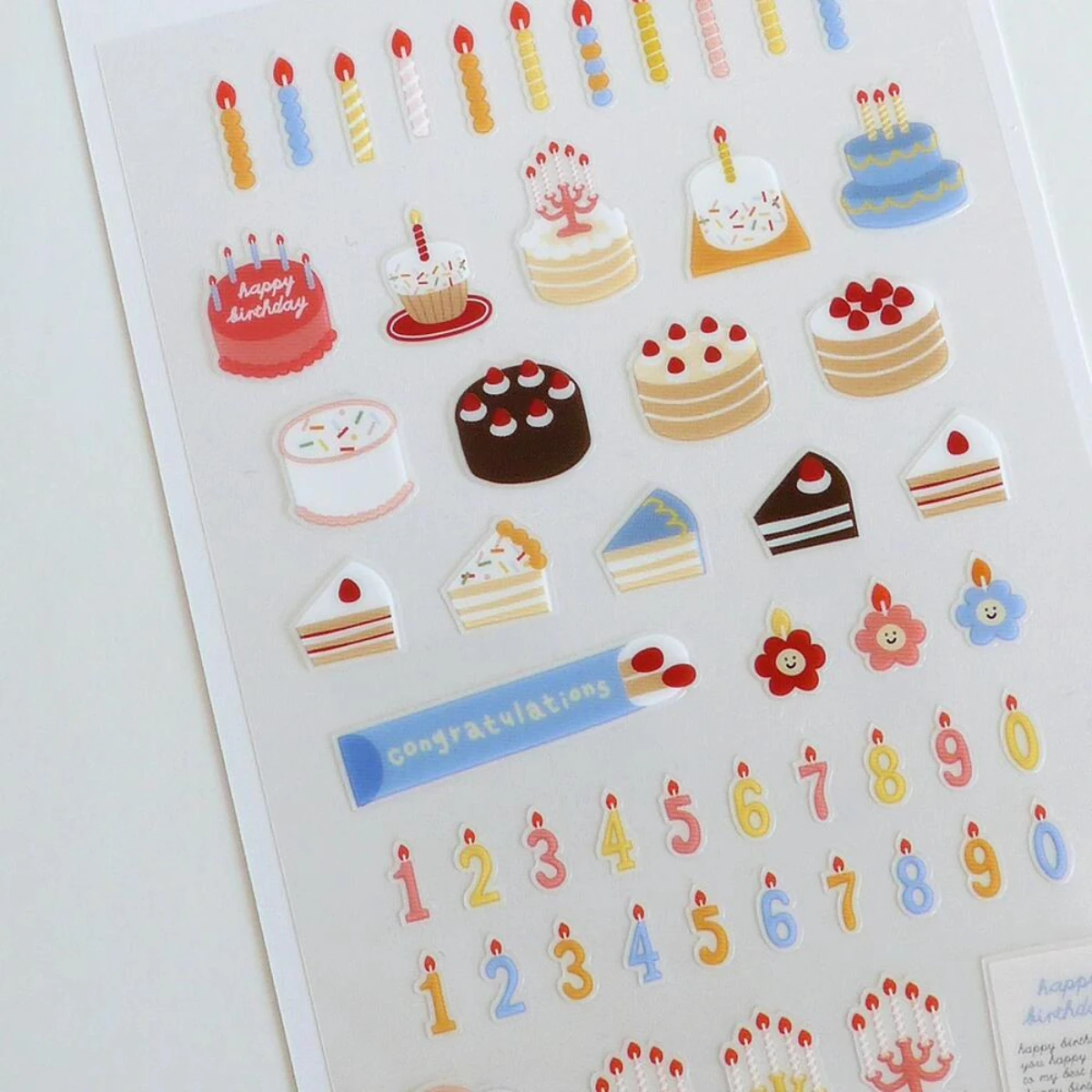 Korean Import Brand Suatelier Kawaii Birthday Cakes Candles Stickers Scrapbooking Diy Diary Stationery Sticker Cute view 6