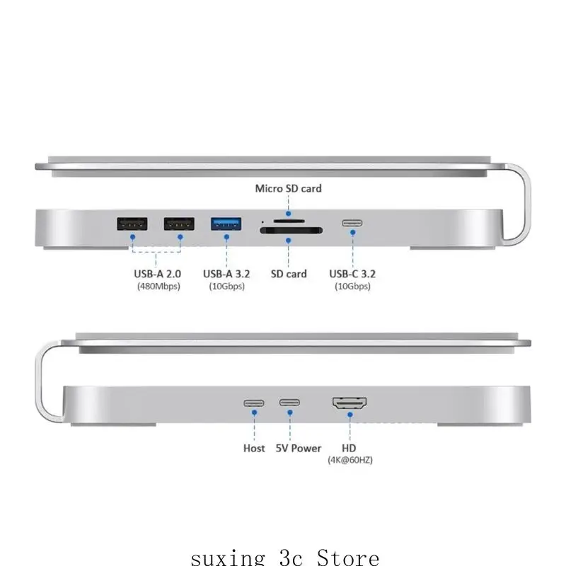 

Double NVME SSD Dock for Mini 2024 Heat Dissipation Expansion Base M.2 SSD Enclosure Docking Station