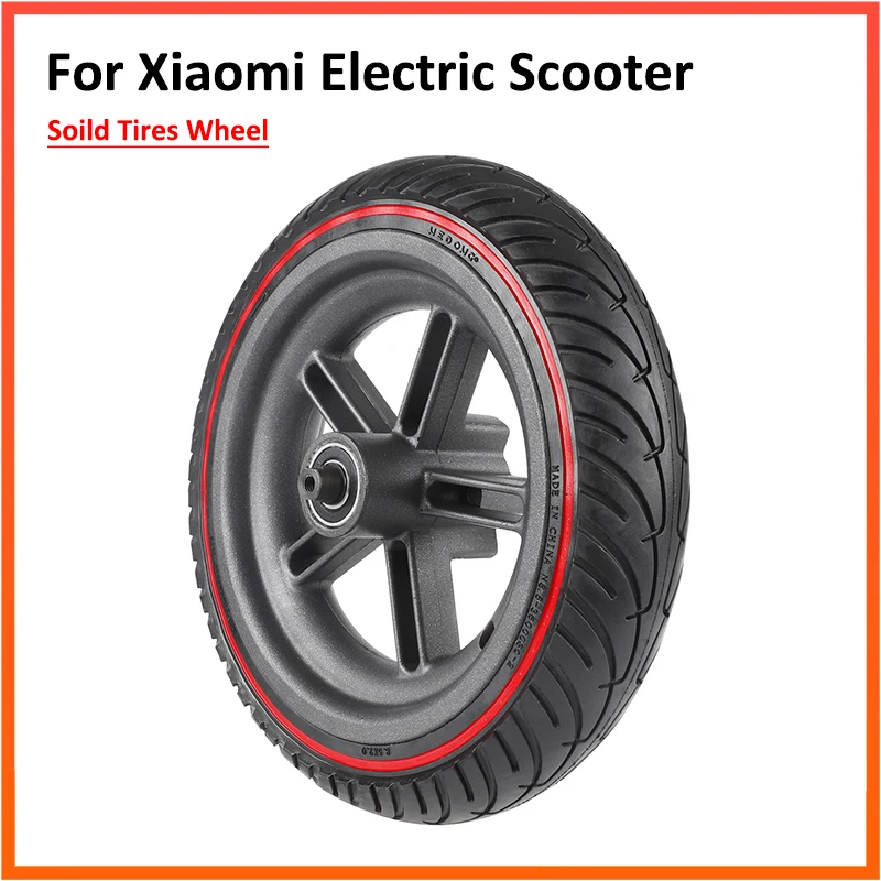 8.5 Inch Soild Tires And Hub Wheel For Xiaomi M365 1S Pro Pro2 Scooter Explosion-proof With Red Circle Tire Assembly Parts