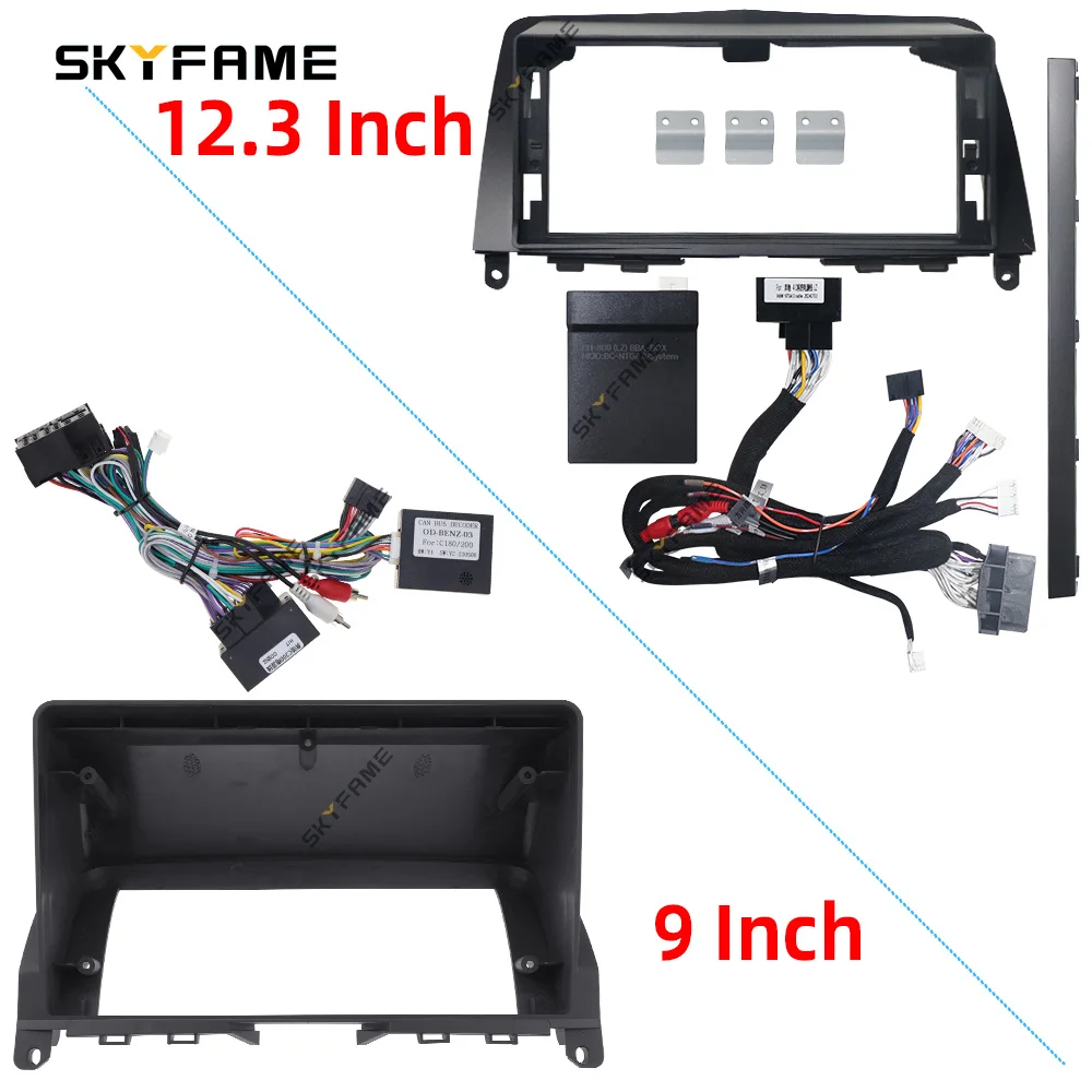 

SKYFAME Car Frame Fascia Adapter Canbus Box Android Radio Dash Fitting Panel Kit For Benz C Class C180 C200 W204 S204
