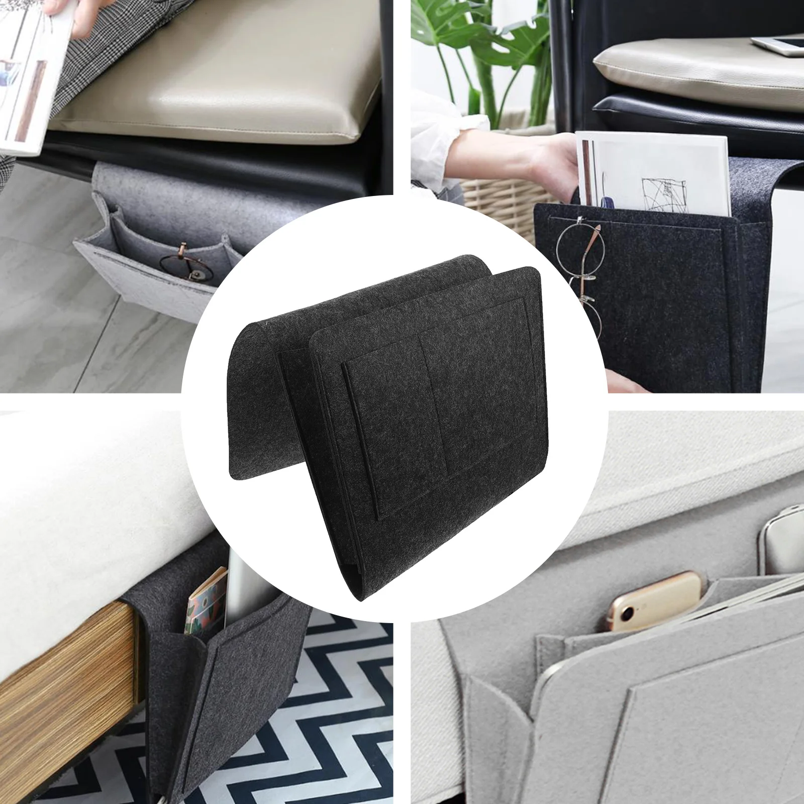 

1pc Bedside Hanging Organizer Bag Premium Storage Caddy For Bedroom Dorm Desk Home Felt Caddy Bedside Organizer Felt Storage Bag