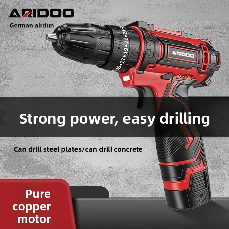Cordless Hammer Drill and Electric Screwdriver 21V Brushless 25 Torque Settings 2 Speed Impact Driver with 10 Bits and Socket