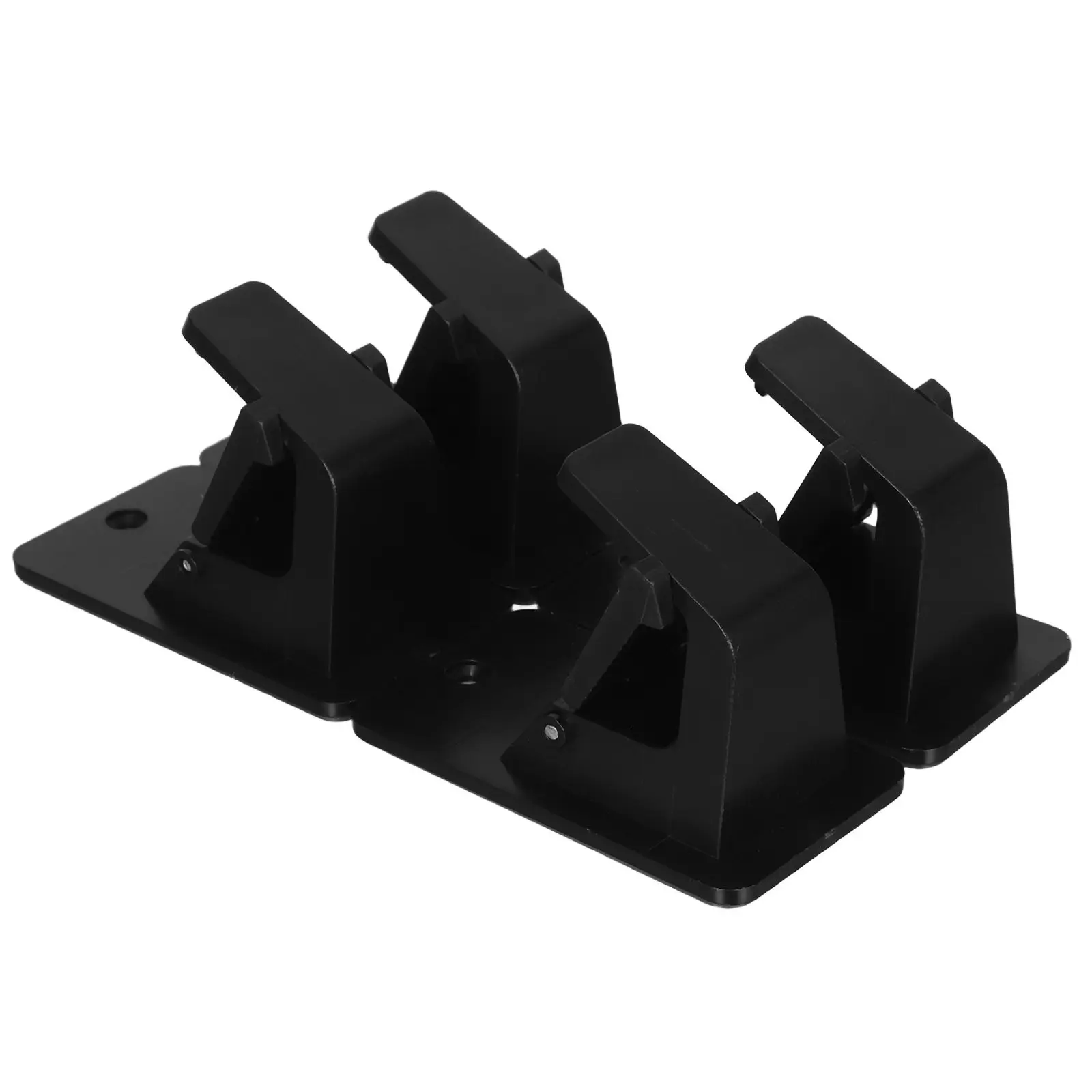2Pairs Sleek Minimalist Curtain Rod Brackets Heavy Duty ABS Material Wall Mounted Shower Rod Holder No Drill Easy Install