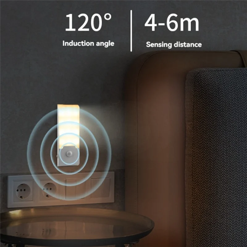 F-T светодиодный индукционный ночник с беспроводным датчиком движения, ночник, индукционный настенный светильник для человеческого тела, декоративный светильник для шкафа для спальни