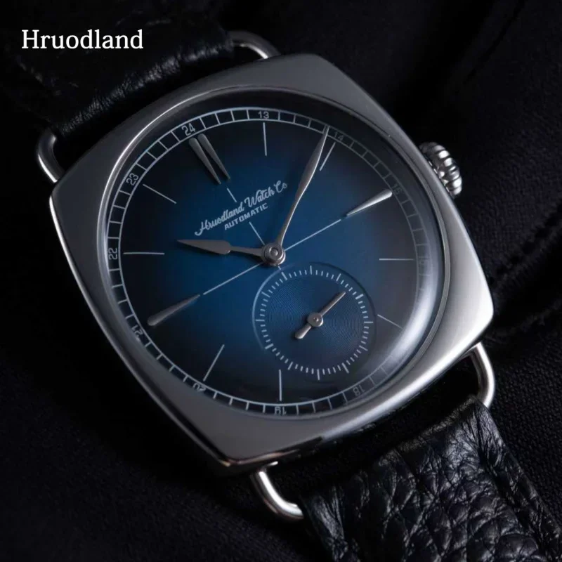 Hruodland 2025 Men's Mechanical Watch Seagull St1701 36mm Square Mineral Glass Stainless Steel Waterproof 10Bar Reloj Hombre