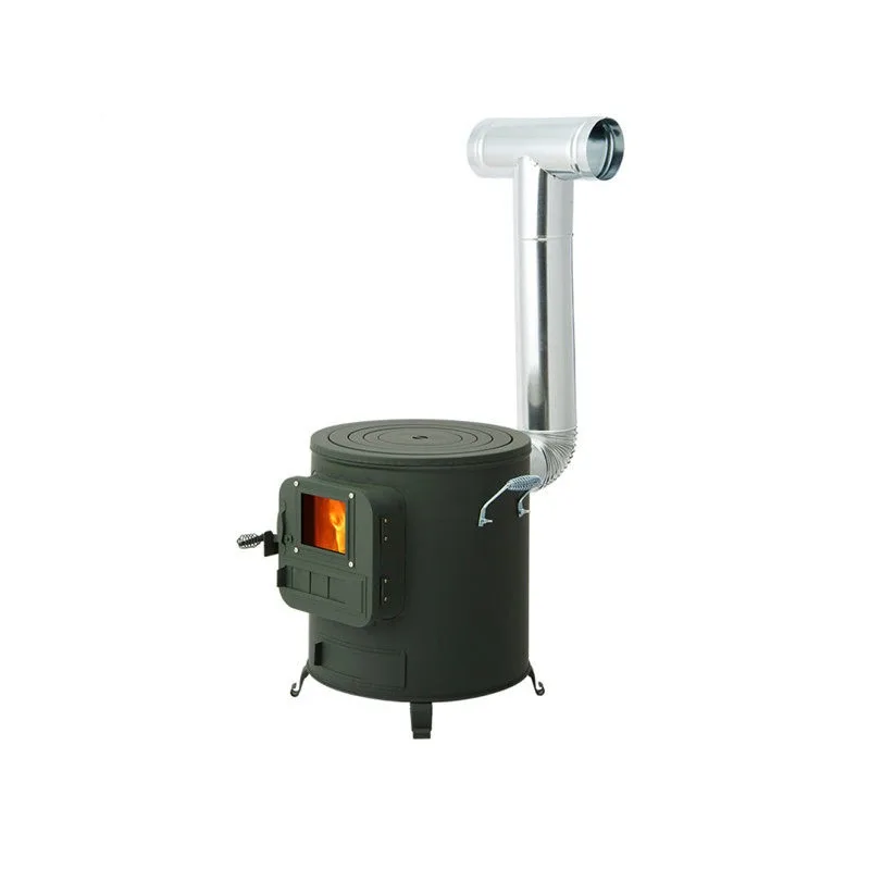 Household wood stove, outdoor portable tent in the courtyard, camping stove for heating, wood-burning charcoal stove utensils