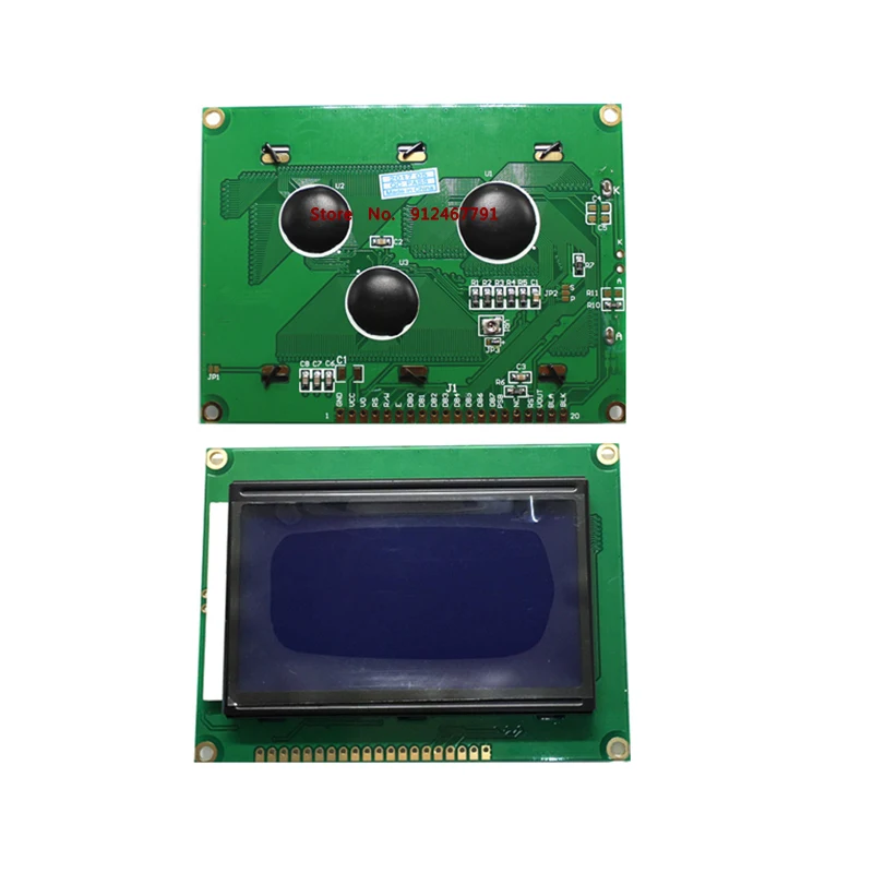 5V 128*64 DOTS LCD Module Blue Yellow Screen 12864 LCD With Backlight ST7920 SPI Serial Parallel Port LCD12864