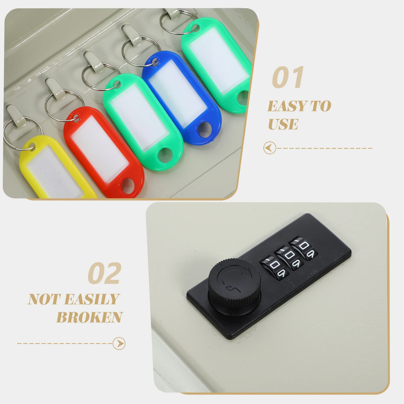 

1Set Wall Mounted Key Organizer Case Sturdy Reliable Key Management Box for Property Keys Lock Box Keys Holder on Wall