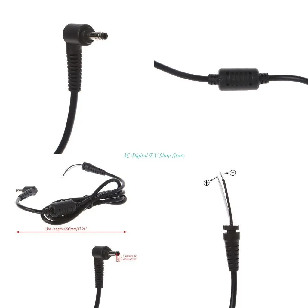 

E74D 3.94ft 4.0x1.7mm for DC Plug Power Adapter Extension Cable, 22AWG Cord for HP 19.5V 2.05A Mini 110 110 210 200
