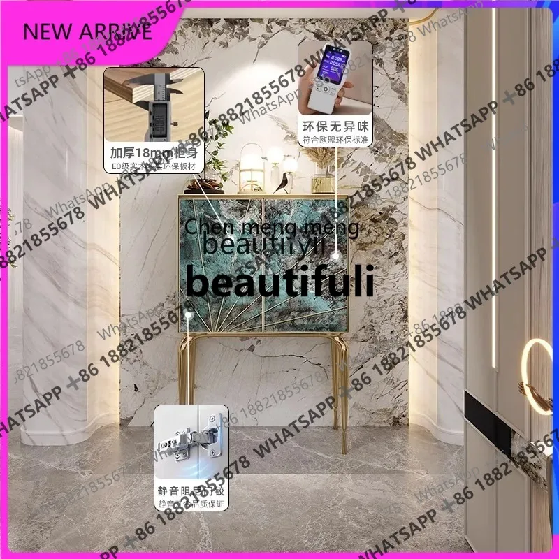 

X Вертикальный роскошный каменный шифер от пола до потолка, новый высококачественный встроенный шкаф-витрина для хранения вещей H