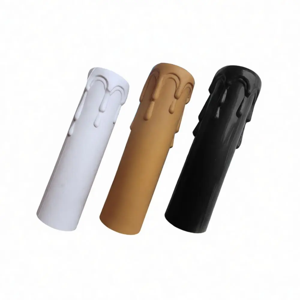 Plastic Drip Candle Tube Cover For Chandelier Socket Elegant Sleeve Accessory Retro Style Decorative Lighting Base Parts