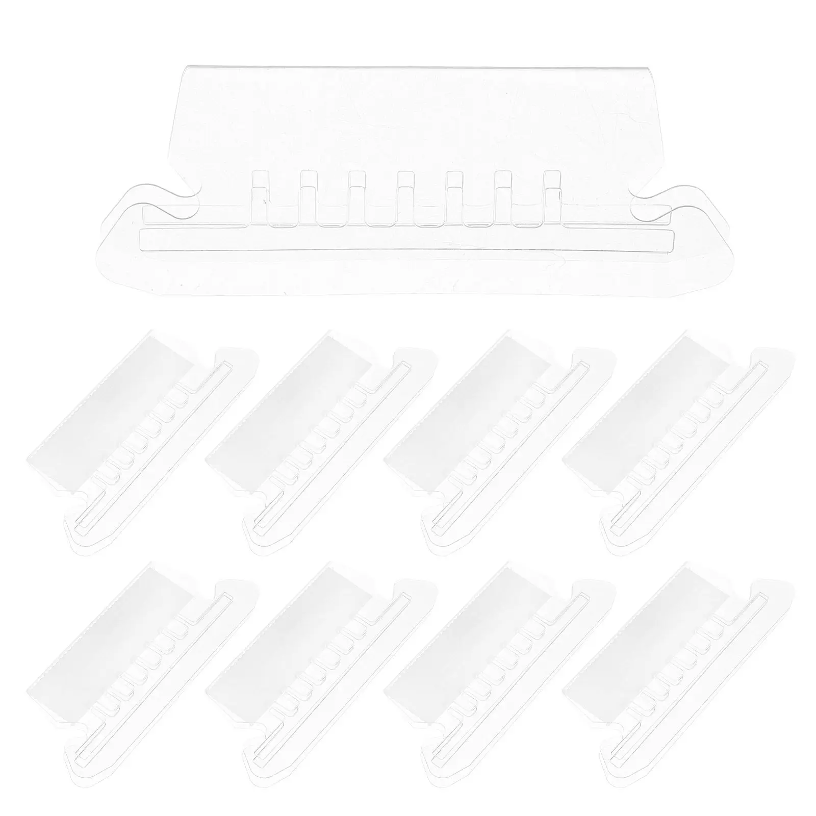 

50Pcs Transparent Plastic File Folder Tabs Hanging File Organizer Inserts for Letter Size Folders Clear Index Divider Tabs
