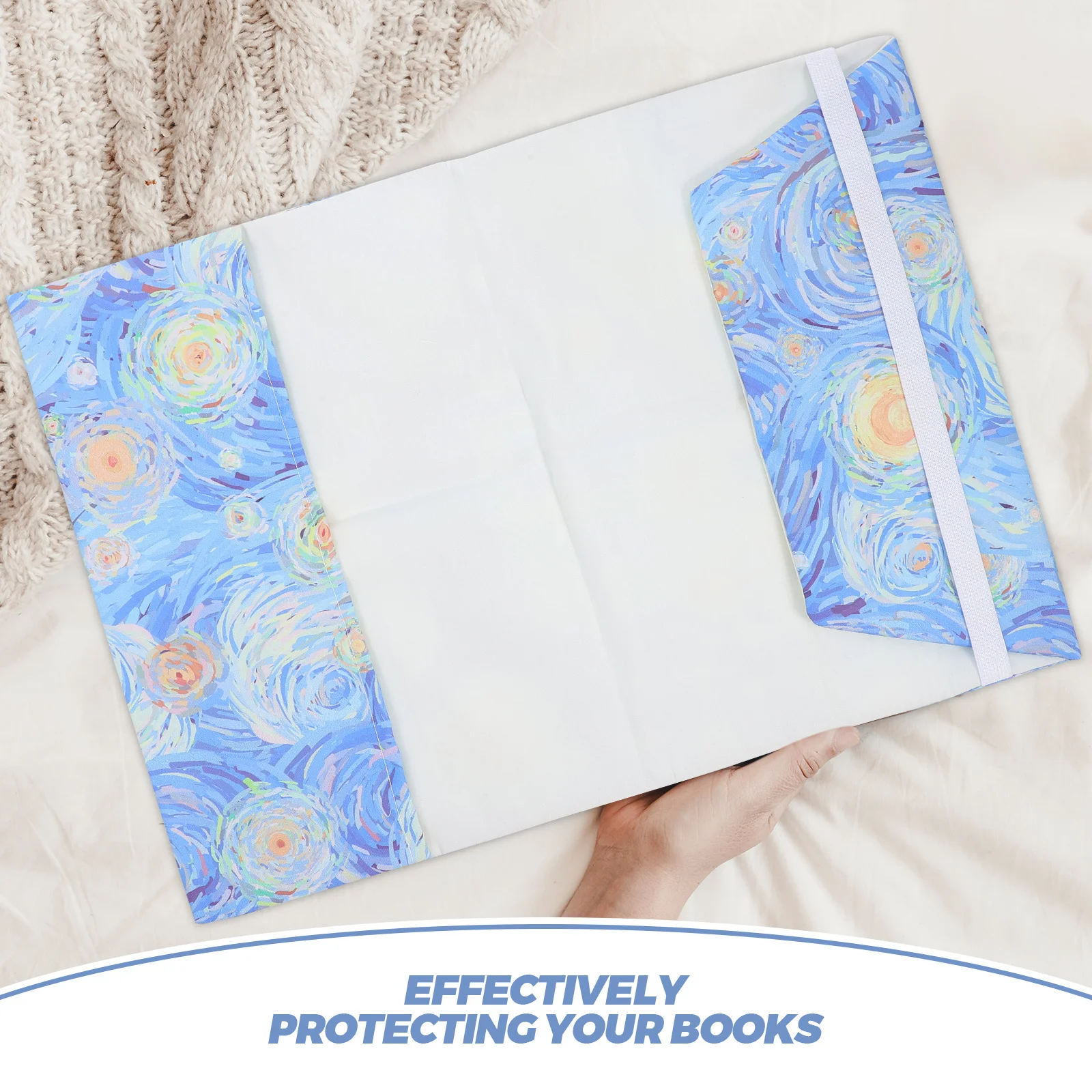 Book Sleeve Cover with Pattern Binding Cloth Notebooks Protector Protection Accessory