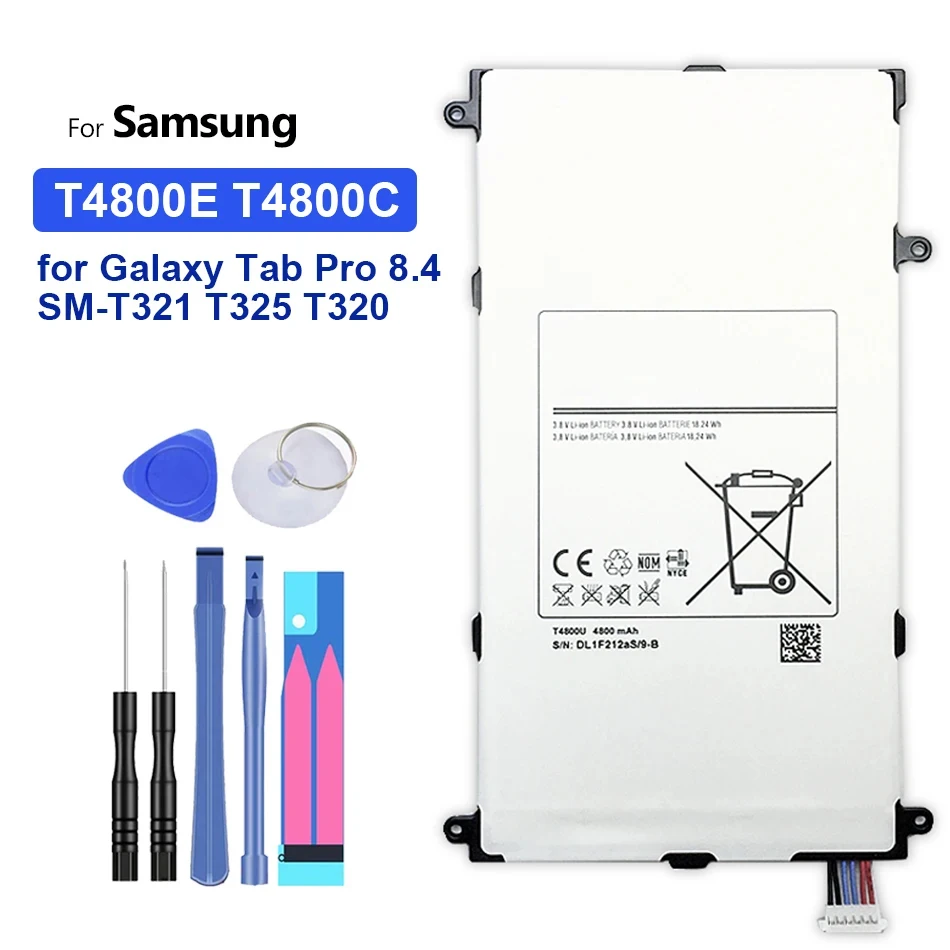 

Replacement Battery For Samsung Galaxy Tab Pro 8.4 ", T4800U, T4800C, T4800E, 4800Mah, T320, SM-T321, T325, T321 + Tools