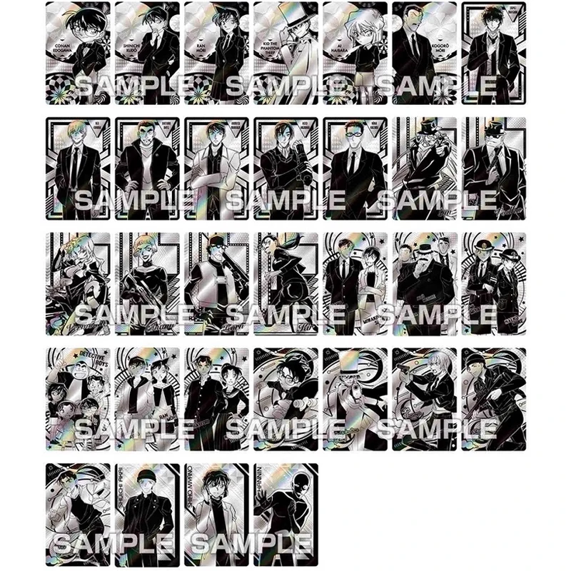 Original Ensky Detective Conan Laser card Black and White version Haibara Ai Amuro Toru Collection cards kids toy Gift