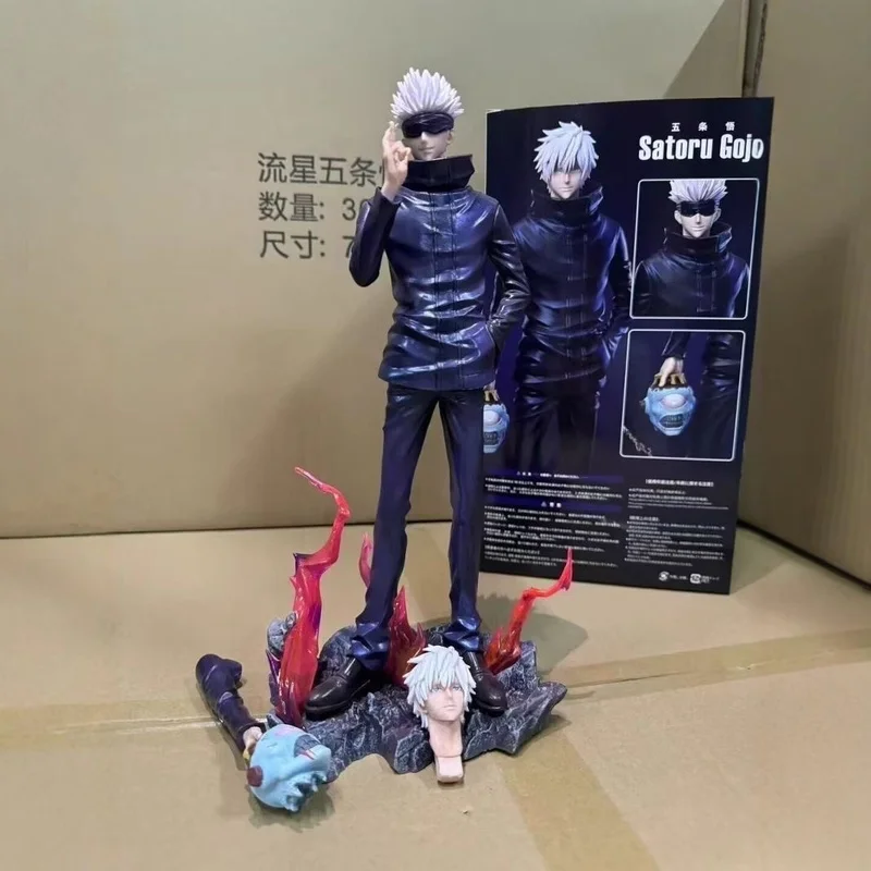 Hot Jujutsu Kaisen Anime Figure Satoru Gojo Figura 2 Teste 2 Bracci Action Figurine Statua Collezione Ornamento Modello Regali