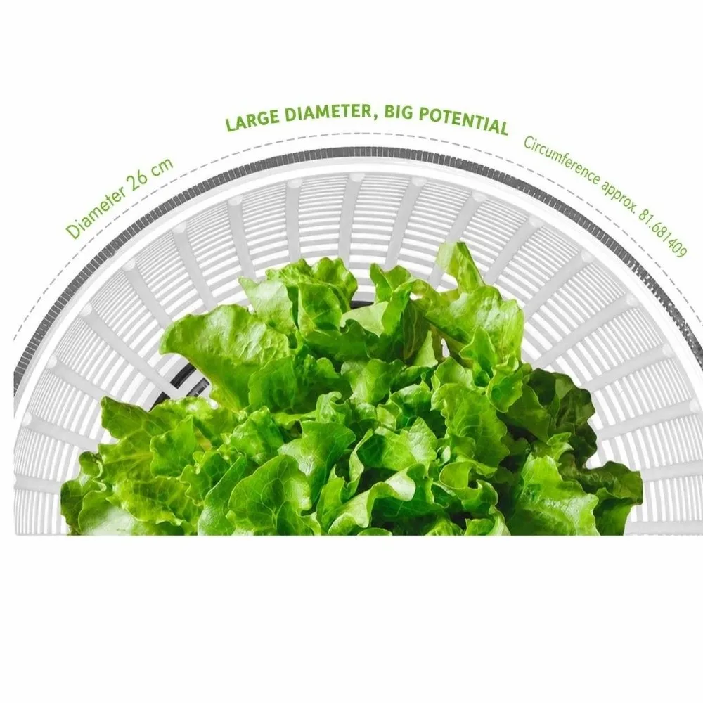 2-in-1 Vegetable Dehydrator Drain Storage Multifunctional Salad Spinner Press Type One-handed Easy Press Fruit Dryer