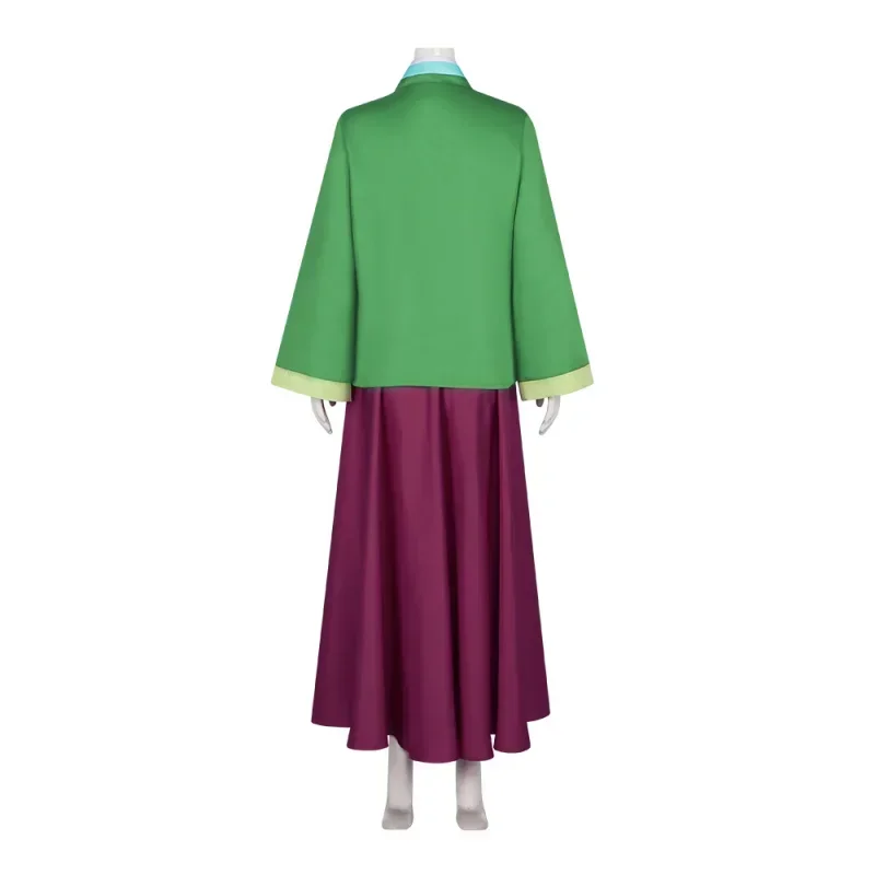 Maomao Cosplay Costume Anime The Apothecary Diaries Dress Skirt Green Top Women Kimono Uniform Halloween Carnival Party - view 5