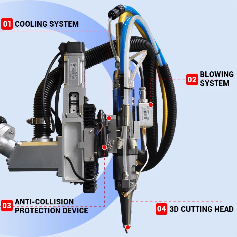 2000W YASKAWA Japan Robot arm 6 Axis Laser Cutting Machine for Metal Sheet and Tube