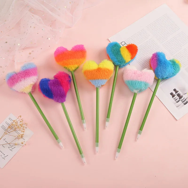 Kawaii School Supplies Office Stationery Ballpoint Pen Creative Cute Love Plush Sweet Candy Styling Funny Lovely Pens