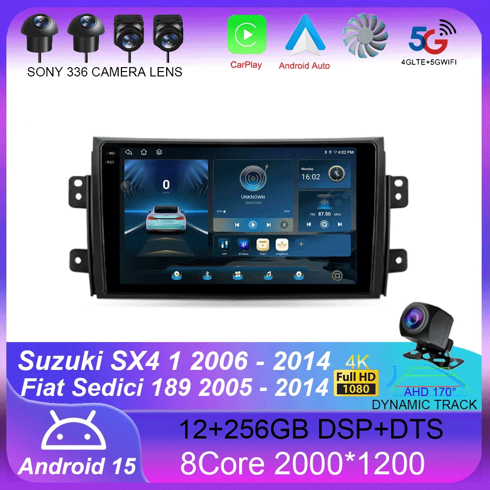 

Для Suzuki SX4 1 2006 - 2014 для Fiat Sedici 189 2005 - 2014 GPS автомобильное радио навигация мультимедийный видеоплеер стерео Android 14