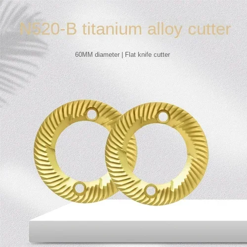 The Titanium Coating Coated 60mm 59.5mm Coffee Grinder Coffee Bean Flat Wheel Burr Mill Knife Flat Burr Blade Grinding Burr Part