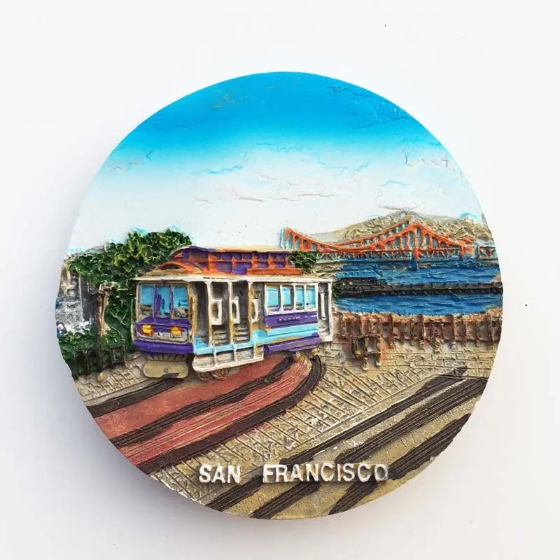 San Francisco, California, USA, landmark attractions, tourist souvenirs, magnetic stickers, refrigerator magnets, souvenirs