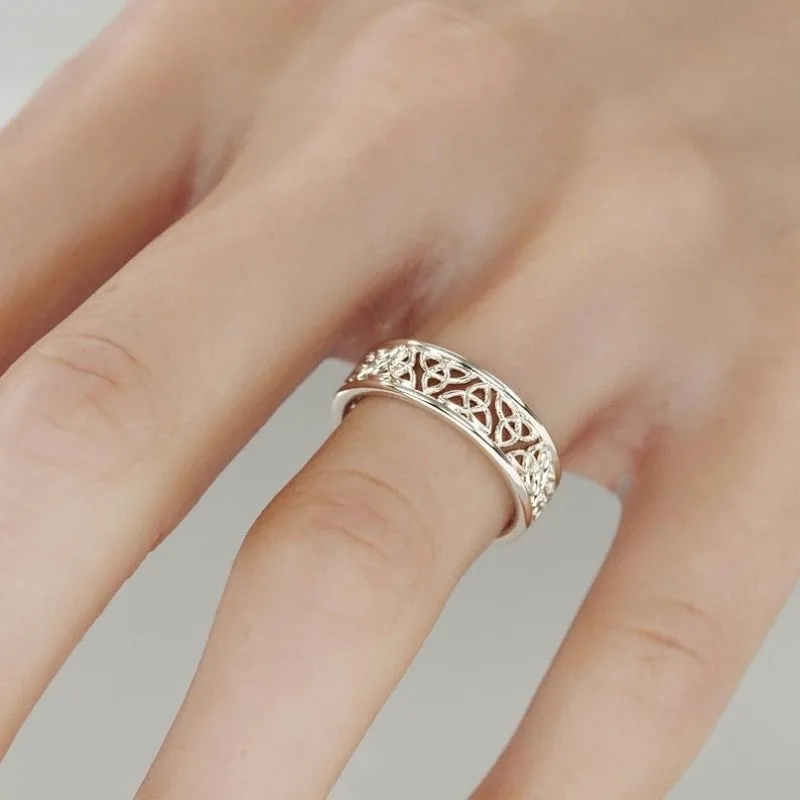 Huaya زوجين خمر الجوف خارج الصليب الكلاسيكية نمط خواتم مأدبة حزب مزاجه حلقة الملحقات الاتجاه المد #5