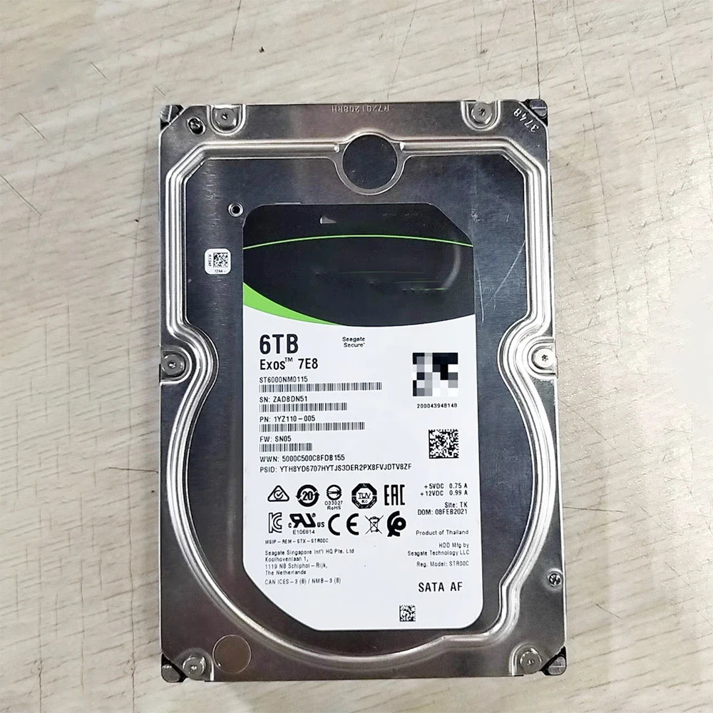 씨게이트용 서버 하드 디스크, HDD ST6000NM0115, 6TB SATA 7.2K, 3.5 인치