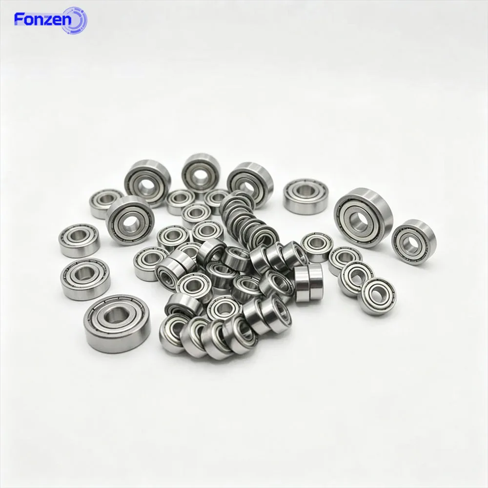 608ZZ Miniature Deep Groove Ball Bearing 8×22×7mm High Carbon/Chrome/Stainless Steel Double Metal Shield for Toys Scooters DIY