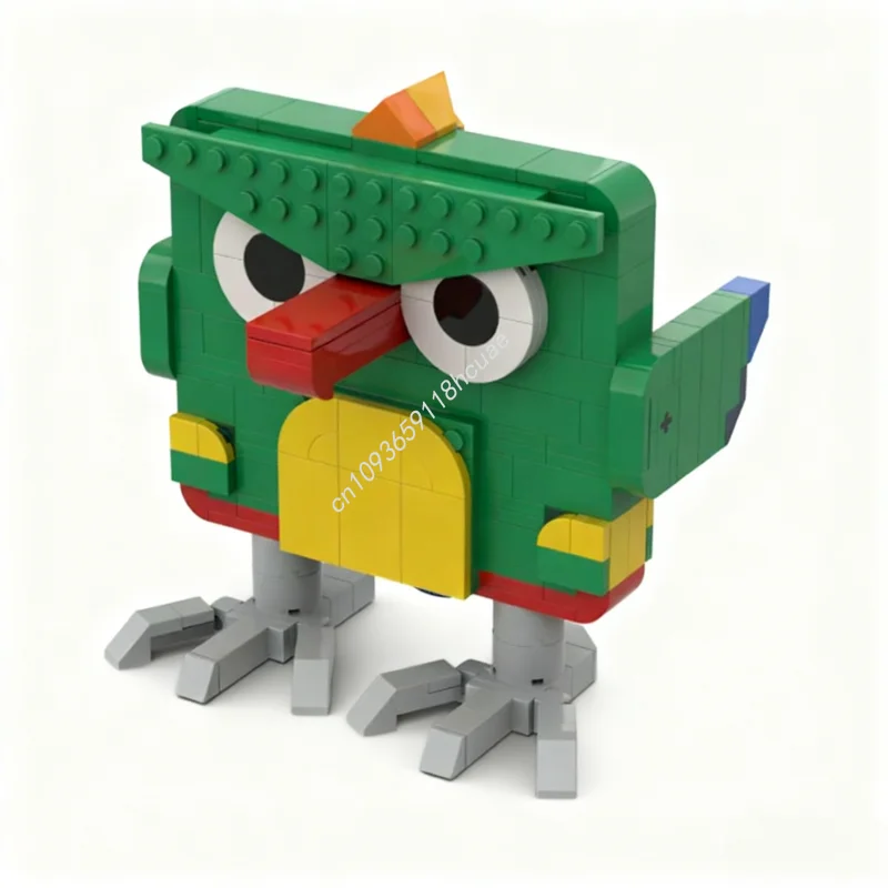 207 stücke MOC Papageien geformt brillen halter nan Modell Bausteine Spielzeug Modulare Kinder kreative Ziegel Montieren Weihnachten geschenke