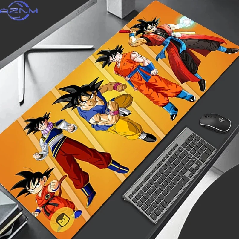 Anime Multiple Character Orange Gradient Background Mouse Pad, Rubber Non-Slip Base, Smooth Surface for Computer Gaming, Desktop