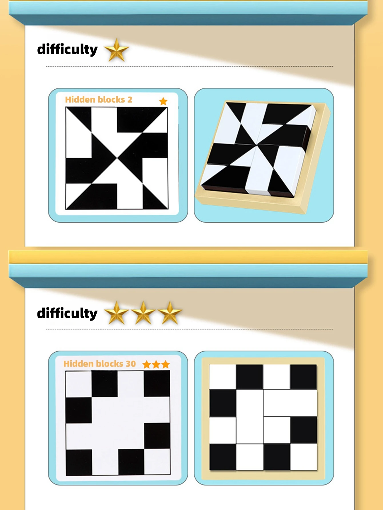 Pädagogisches Verstecktes Bausteine-Puzzle-Spielzeug zur Förderung des Räumlichen Denkens und der Fantasie, Interaktives Eltern-Kind-Spiel – Detail 4