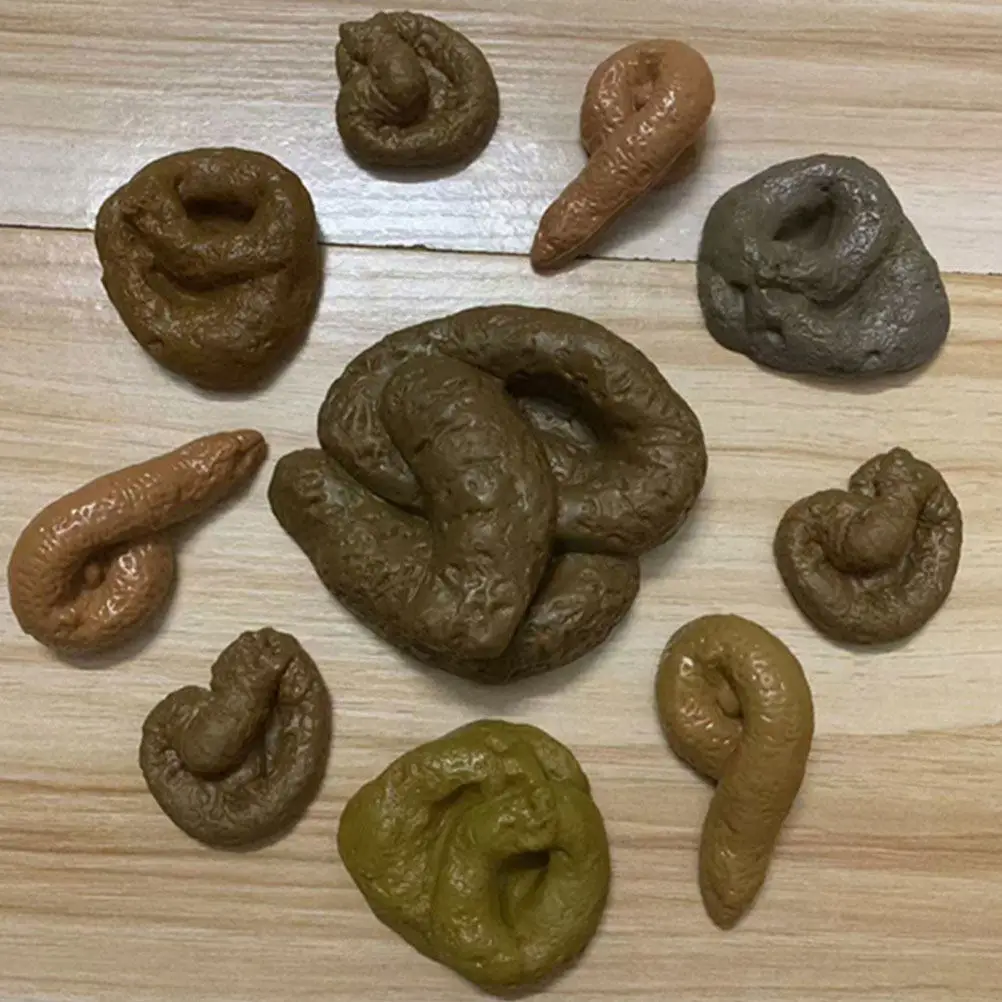 10Pcs Fake Poop Prank Set April Fools Day Realistic Gag Gift Lifelike Design Versatile Joke Trick Novelty Party Supplies Pranks