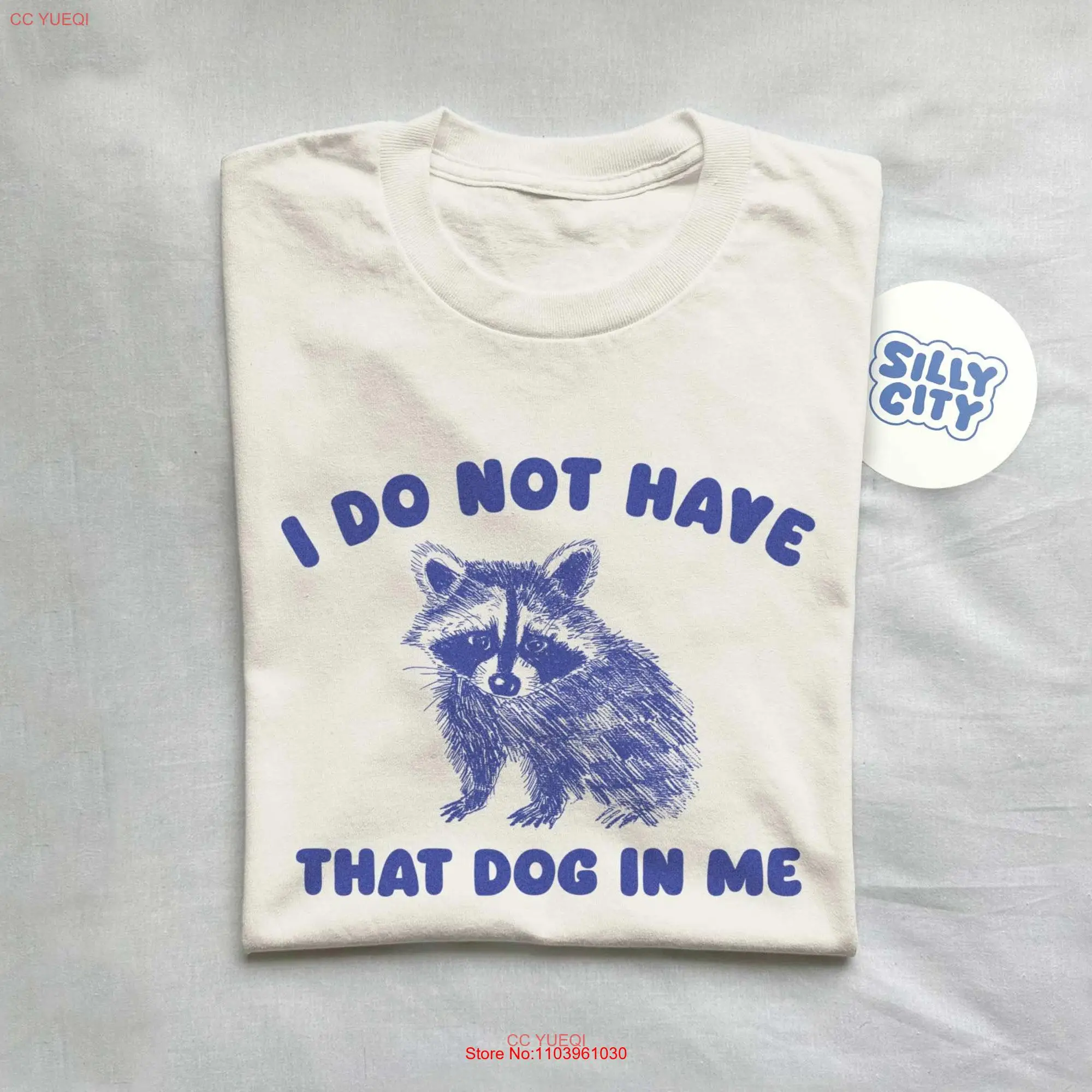 У меня нет этой собаки во мне футболка енота мем необычный глупый длинный или короткий рукав