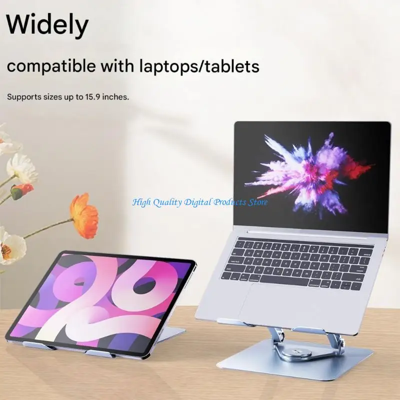 

U2JE Регулируемая подставка для ноутбука с вращающимся на 360 градусов основанием Складной держатель для ноутбука
