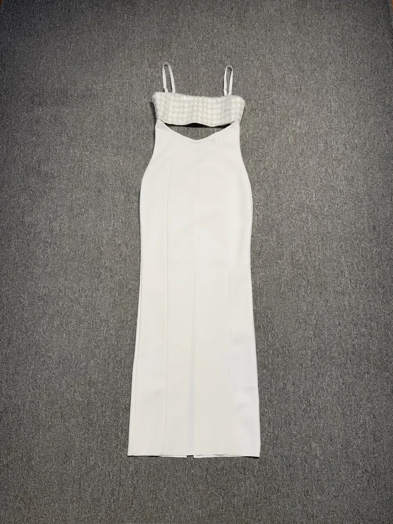 جديد وصول المرأة أكمام مثير حزام التسلق الراين Bodycon فستان طويل ضمادة احتفال ملهى ليلي حفلة عيد ميلاد ارتداء