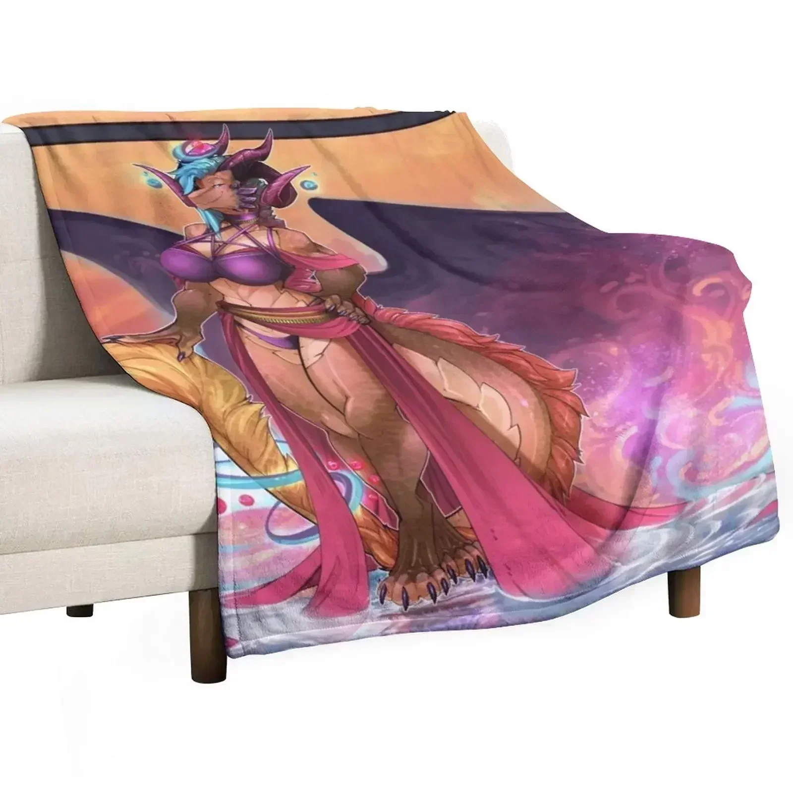 

Sunrise Dragoness Throw Blanket Breathable Lightweight Blanket for Adults Kids