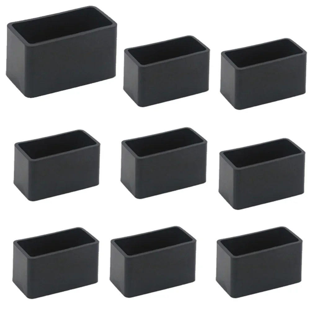 20*40 Square Foot Cover Foot Protection Cover Rectangular Outer Plug End Non-slip Leather Cover PVC Rubber Black Carton Plastic