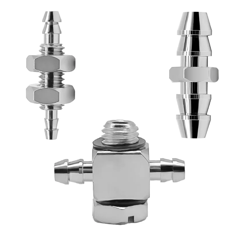 

10pcs Mini Barb Fittings Pagoda Connector M3 M4 M5-Air Tube 3mm 4mm 6mm Pagoda Brass Pneumatic Tube Air Quick Connection T-typ